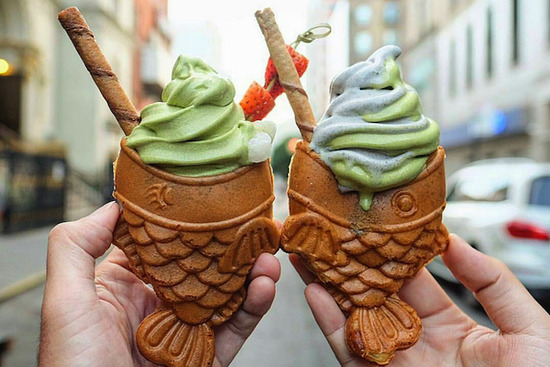 【朗報】たい焼きアイス「taiyaki」がニューヨークで大人気！！！