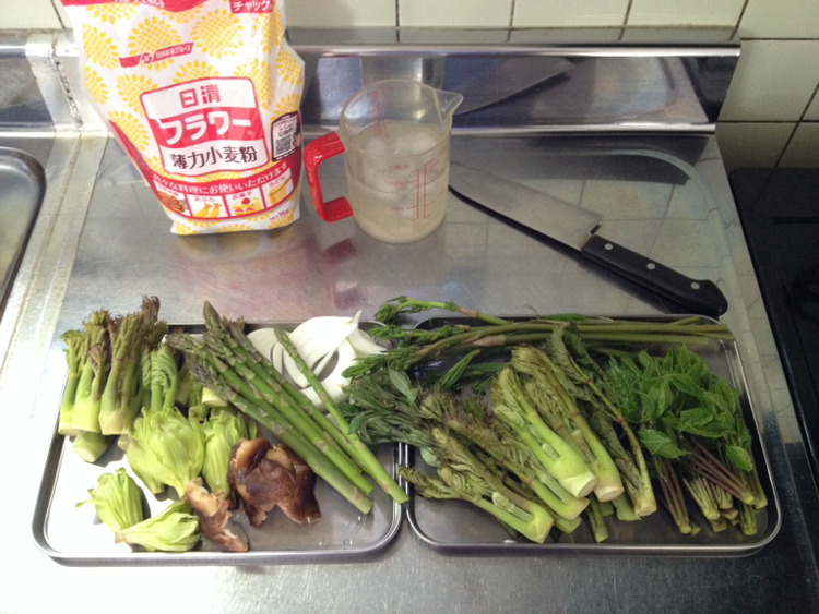 【画像あり】山菜の天ぷらとかおひたしとか作ったよ