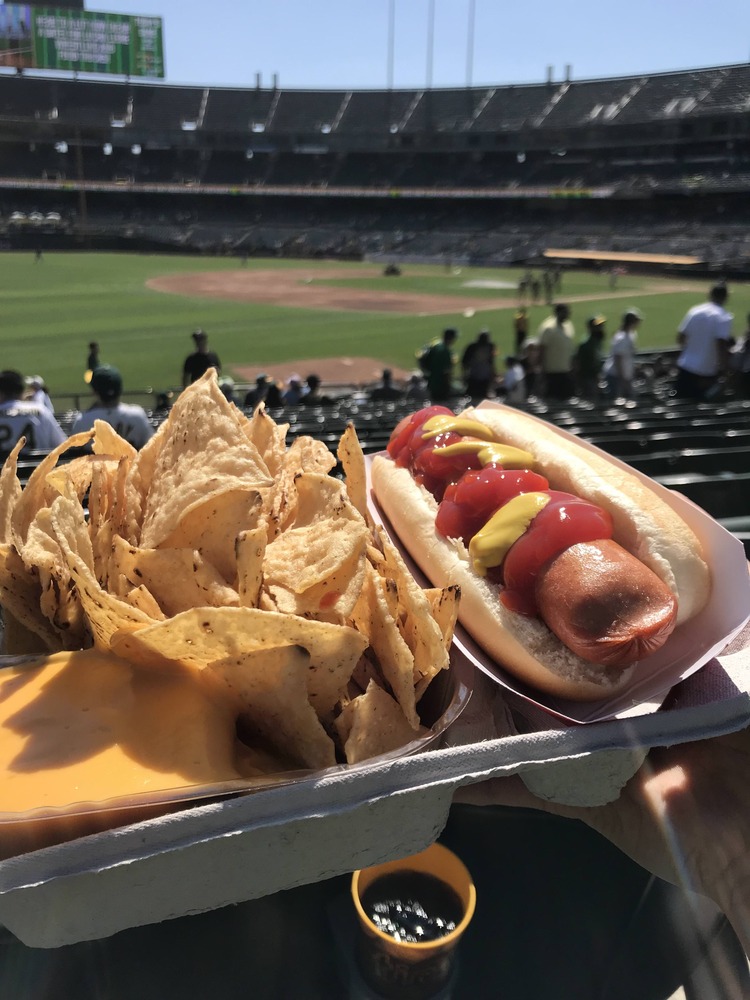 【画像有】アメリカ人さん、とんでもない球場飯を食べながら野球観戦してしまう。