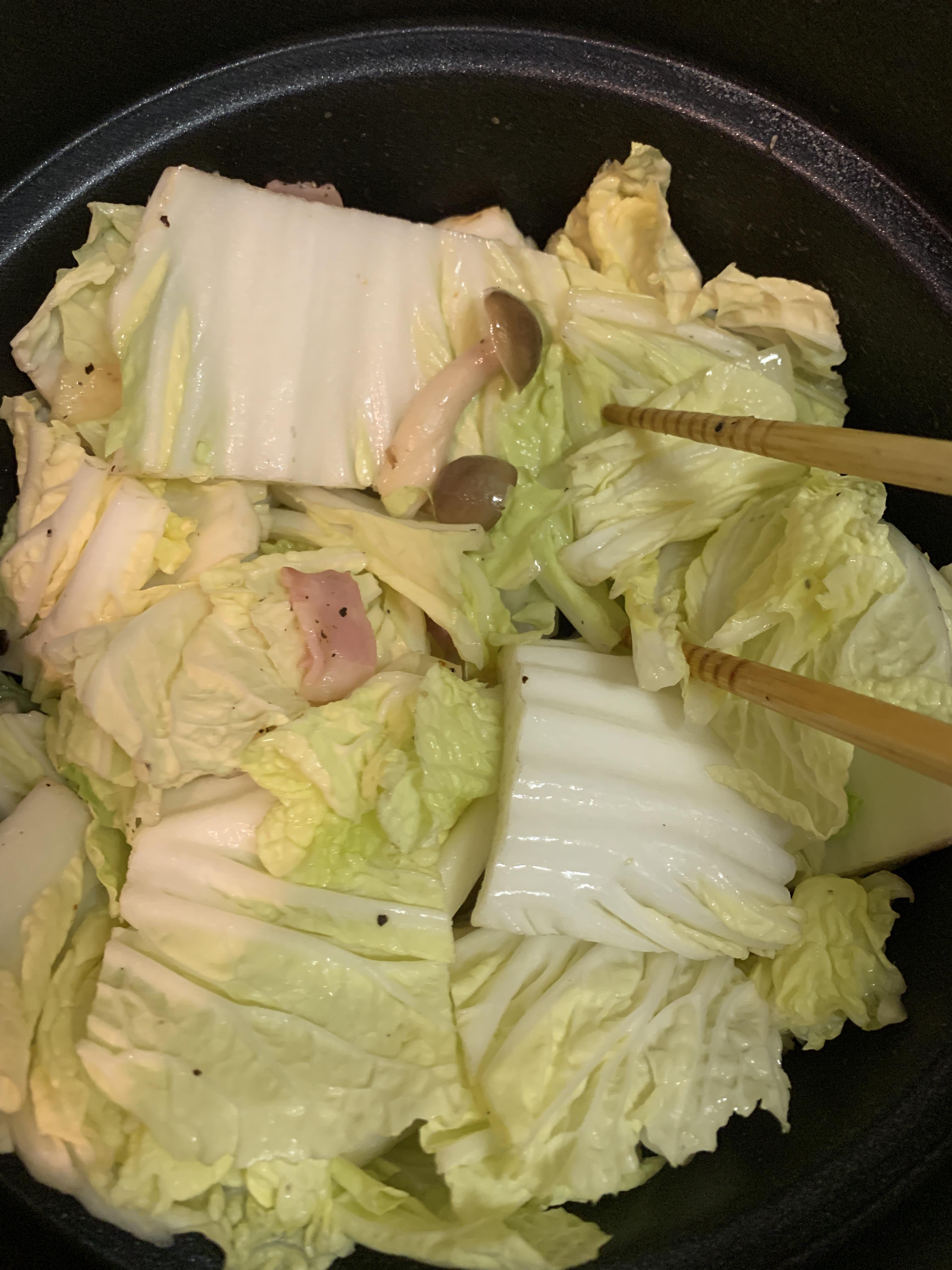 【画像有】白菜のクリーム煮を作るよ